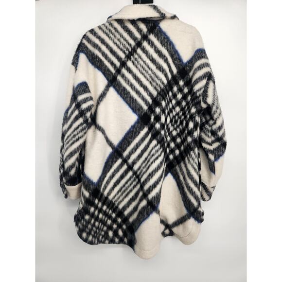ANINE BING Oakley oversized checked brushed Shirt Jacket size S #2H421 - Picture 9 of 15